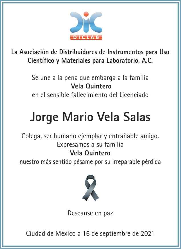 Lic Jorge Mario Vela Salas Obituario Esquela