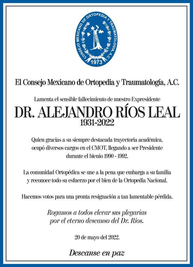 Dr Alejandro R Os Leal Obituario Esquela