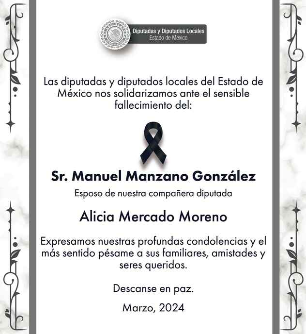 Se Or Manuel Manzano Gonz Lez Obituario Esquela